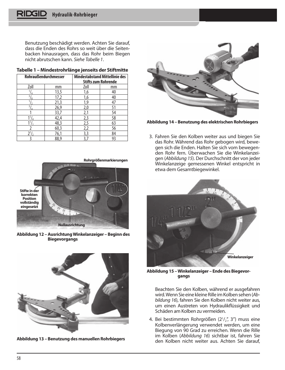 Hydraulik-rohrbieger | RIDGID Hydraulic Pipe Bender User Manual | Page 60 / 358
