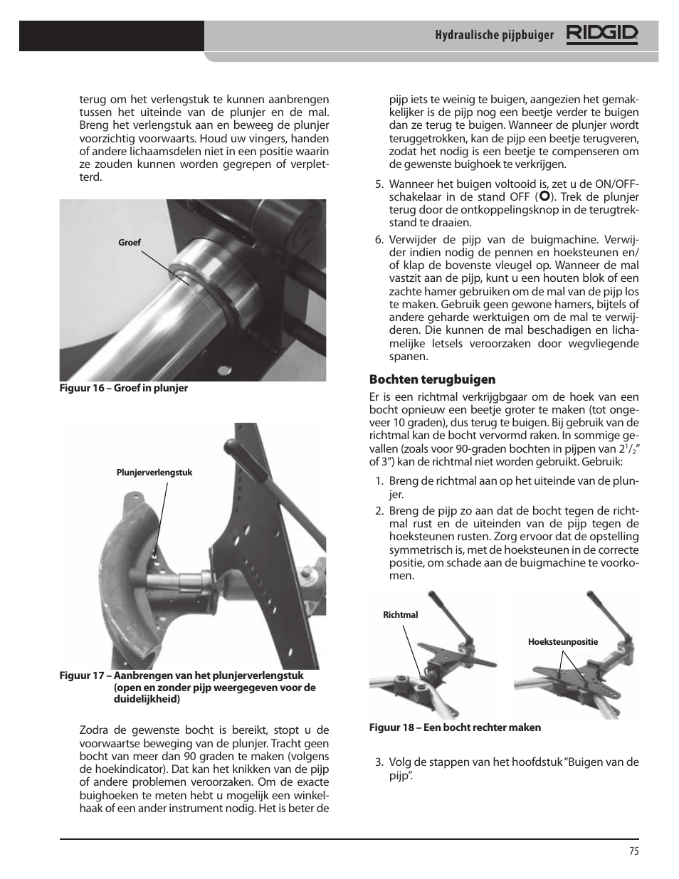 RIDGID Hydraulic Pipe Bender User Manual | Page 77 / 358