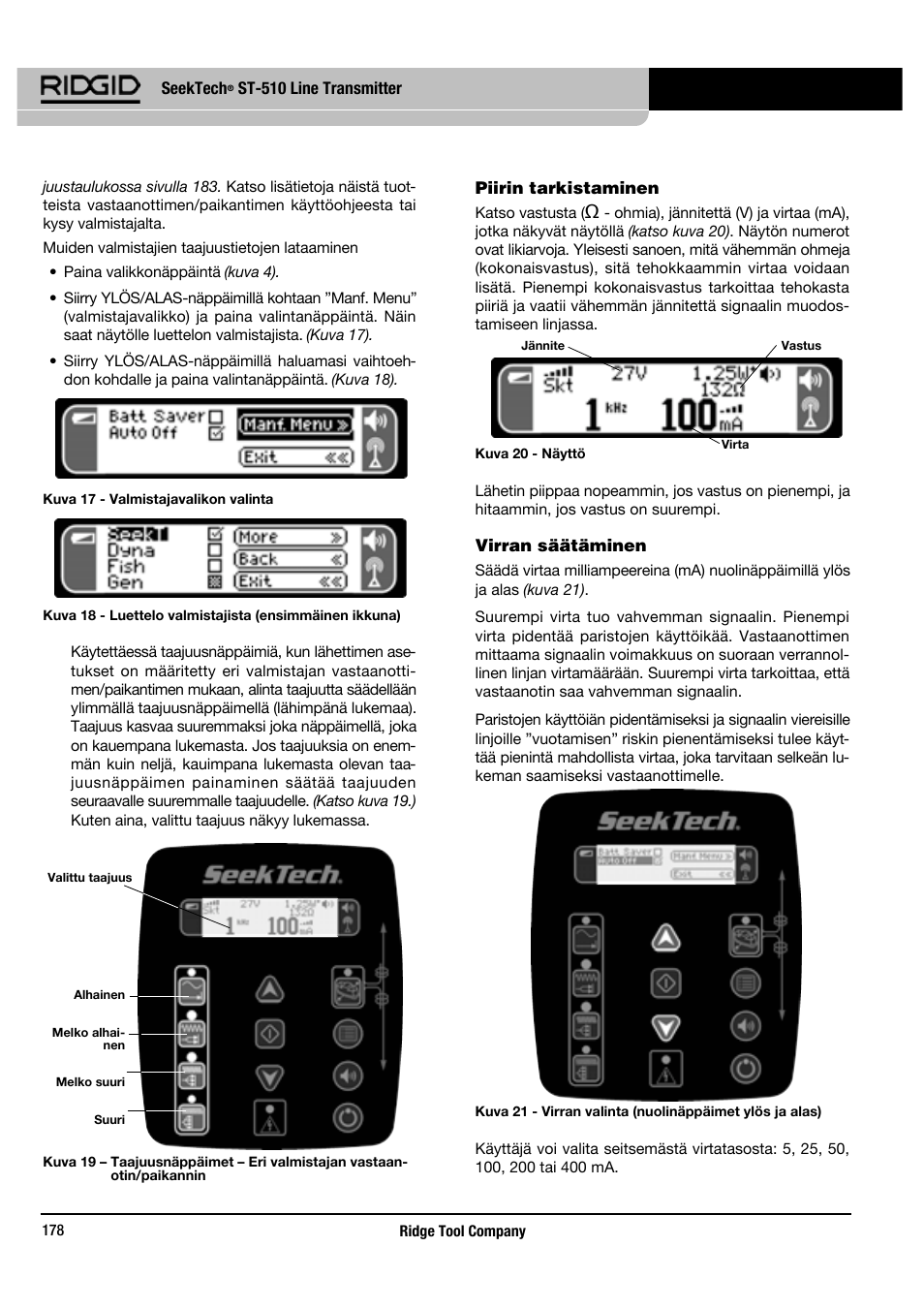 RIDGID SeekTech ST-510 User Manual | Page 180 / 403