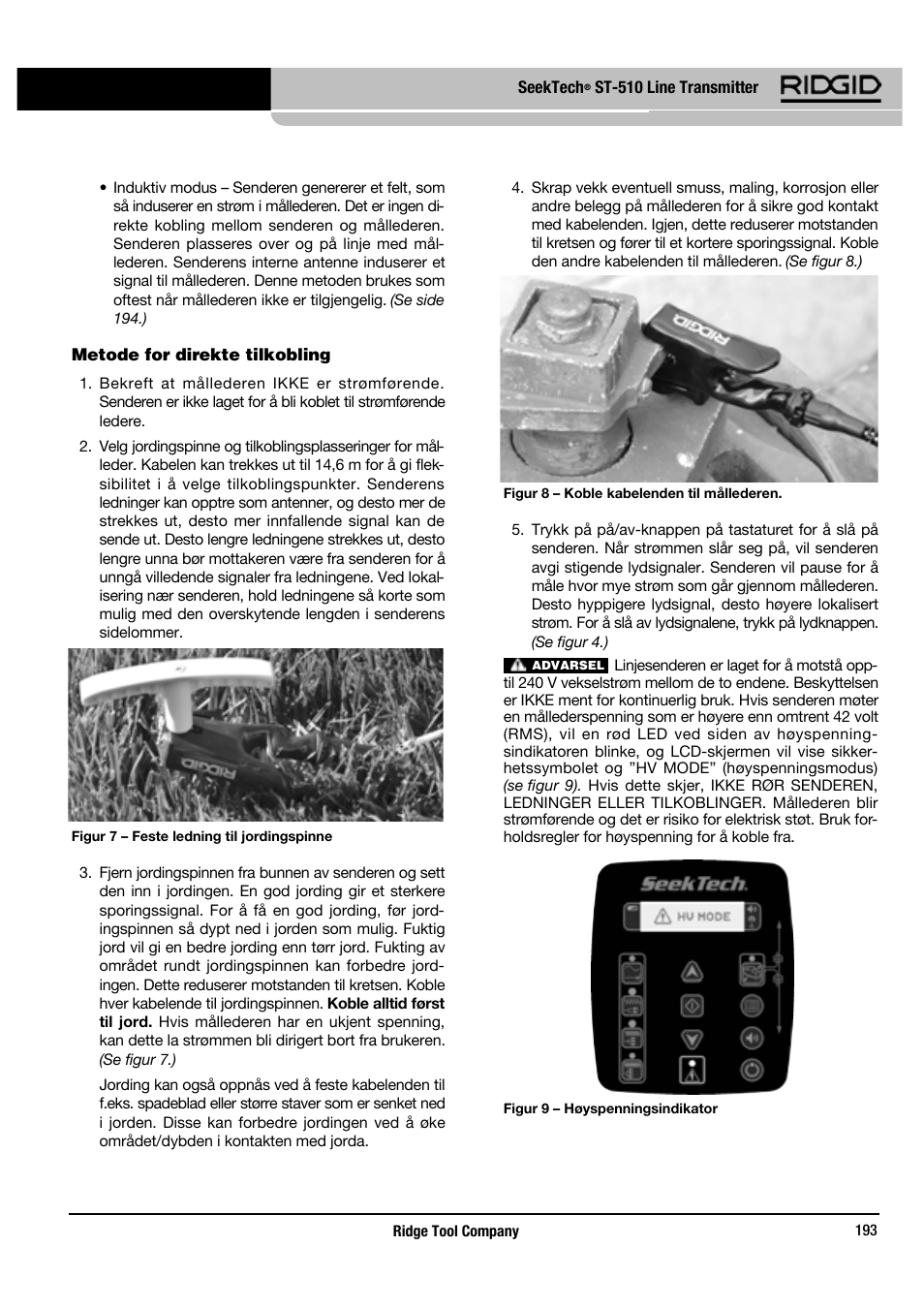RIDGID SeekTech ST-510 User Manual | Page 195 / 403