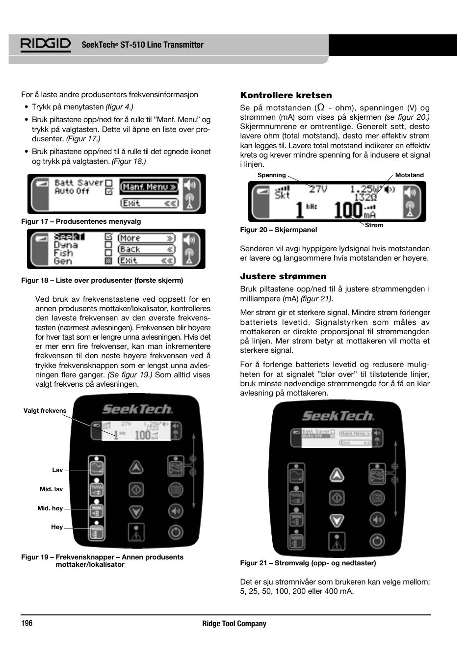 RIDGID SeekTech ST-510 User Manual | Page 198 / 403