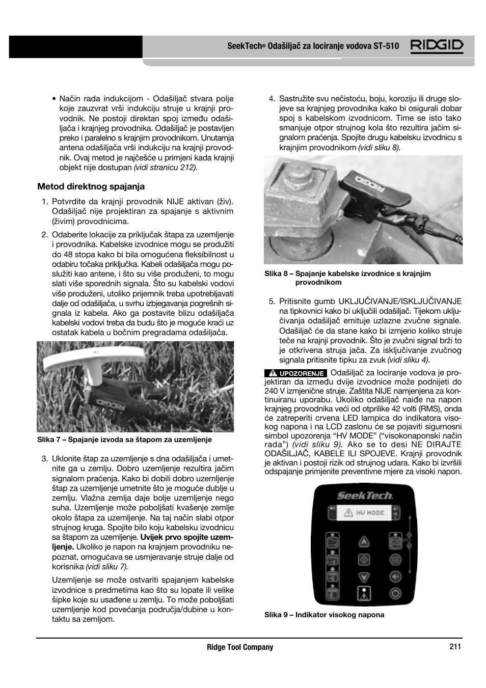 RIDGID SeekTech ST-510 User Manual | Page 213 / 403