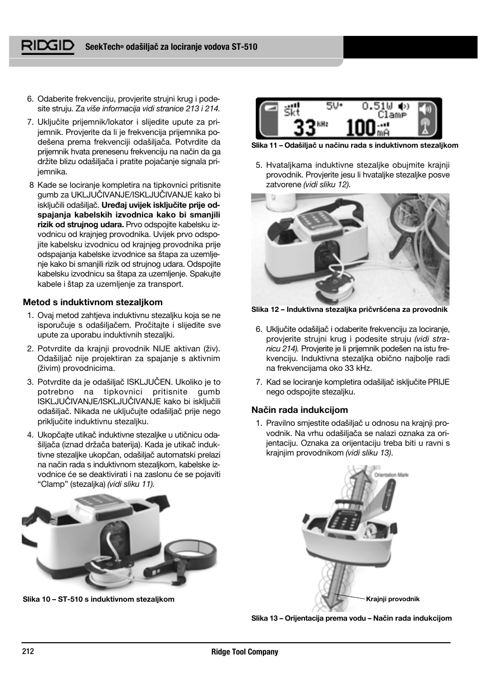 RIDGID SeekTech ST-510 User Manual | Page 214 / 403