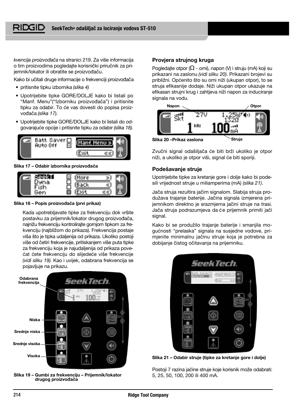 RIDGID SeekTech ST-510 User Manual | Page 216 / 403