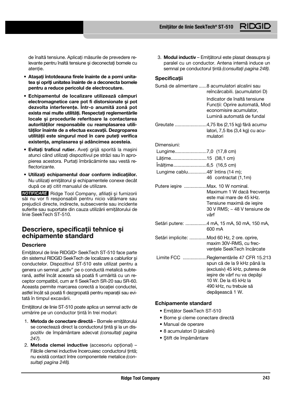 RIDGID SeekTech ST-510 User Manual | Page 245 / 403