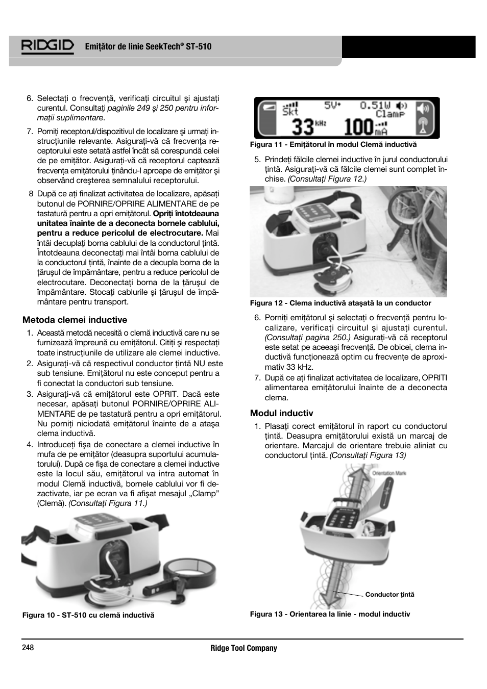 RIDGID SeekTech ST-510 User Manual | Page 250 / 403