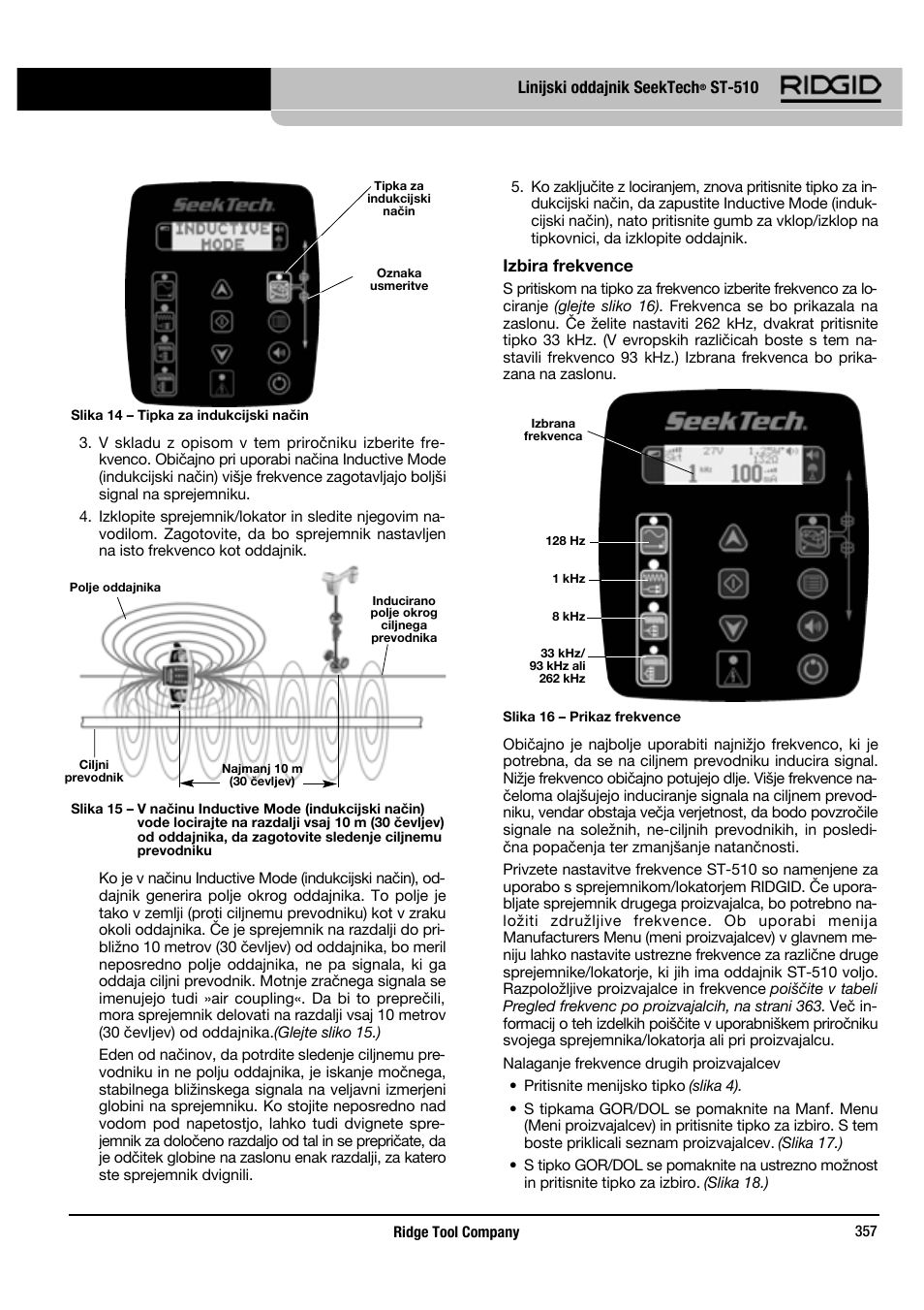 RIDGID SeekTech ST-510 User Manual | Page 359 / 403