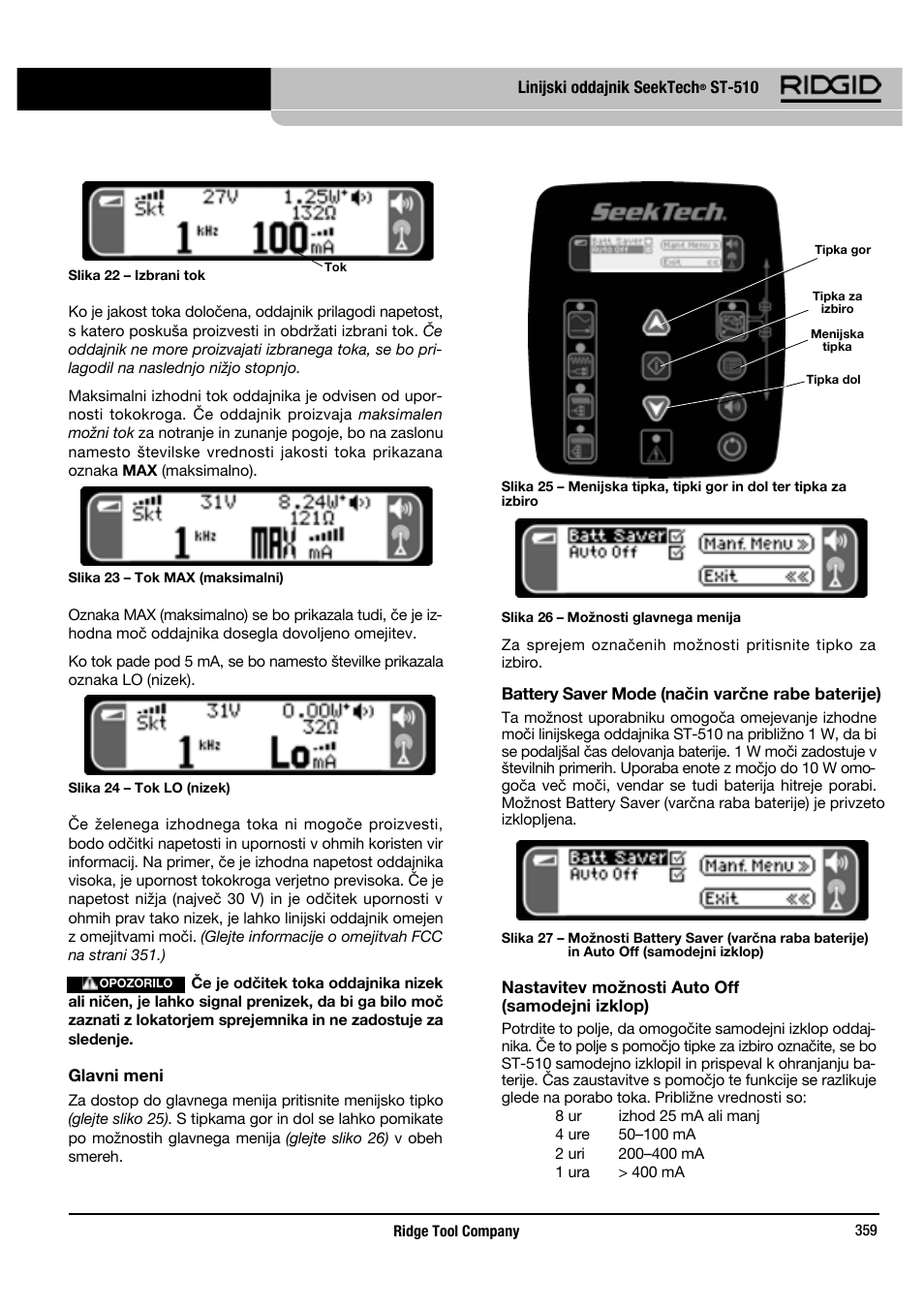 RIDGID SeekTech ST-510 User Manual | Page 361 / 403