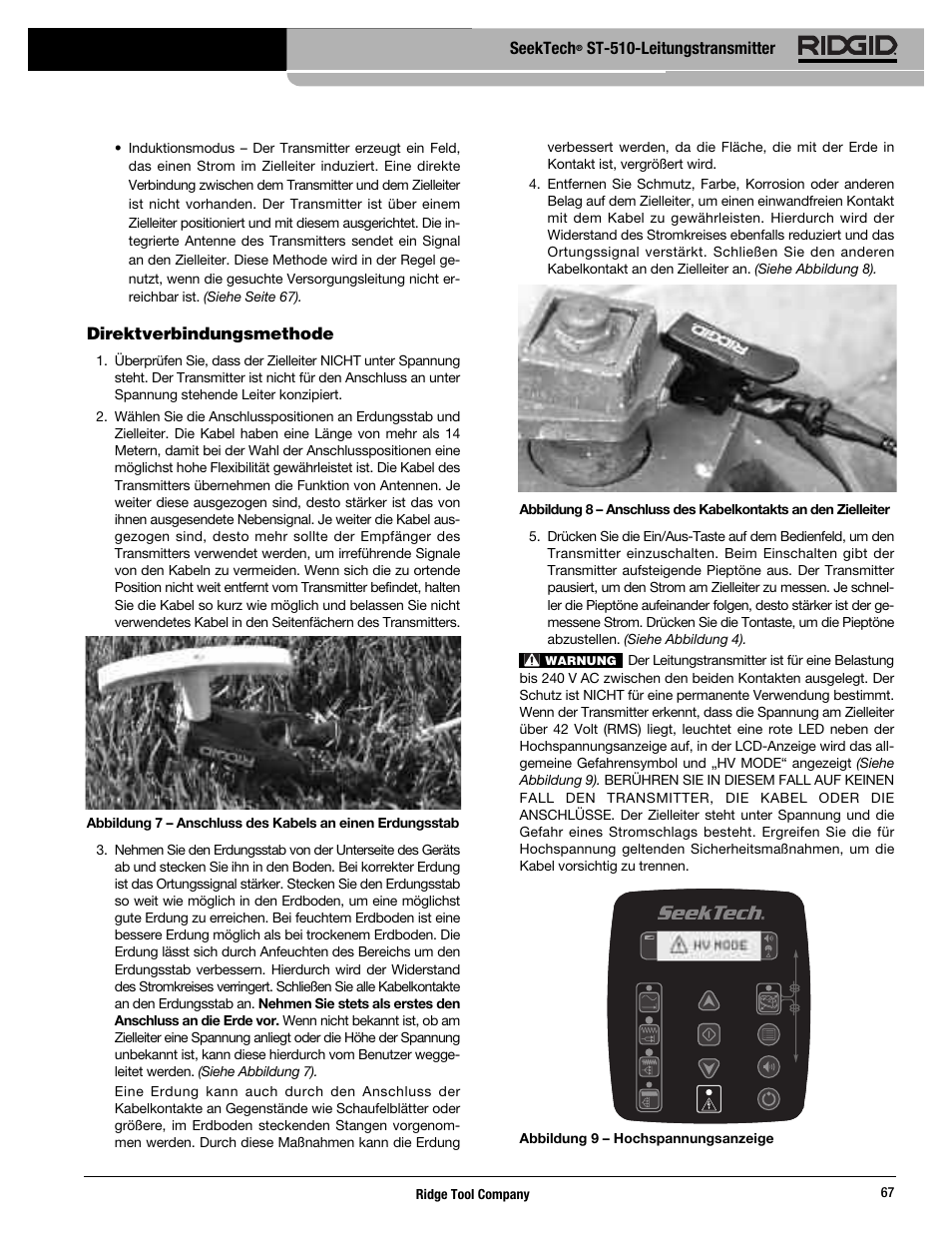 RIDGID SeekTech ST-510 User Manual | Page 69 / 403