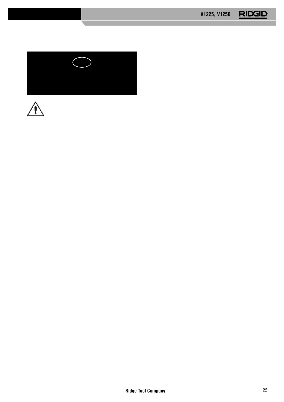 Betjeningsvejledning | RIDGID V-1250 User Manual | Page 26 / 56