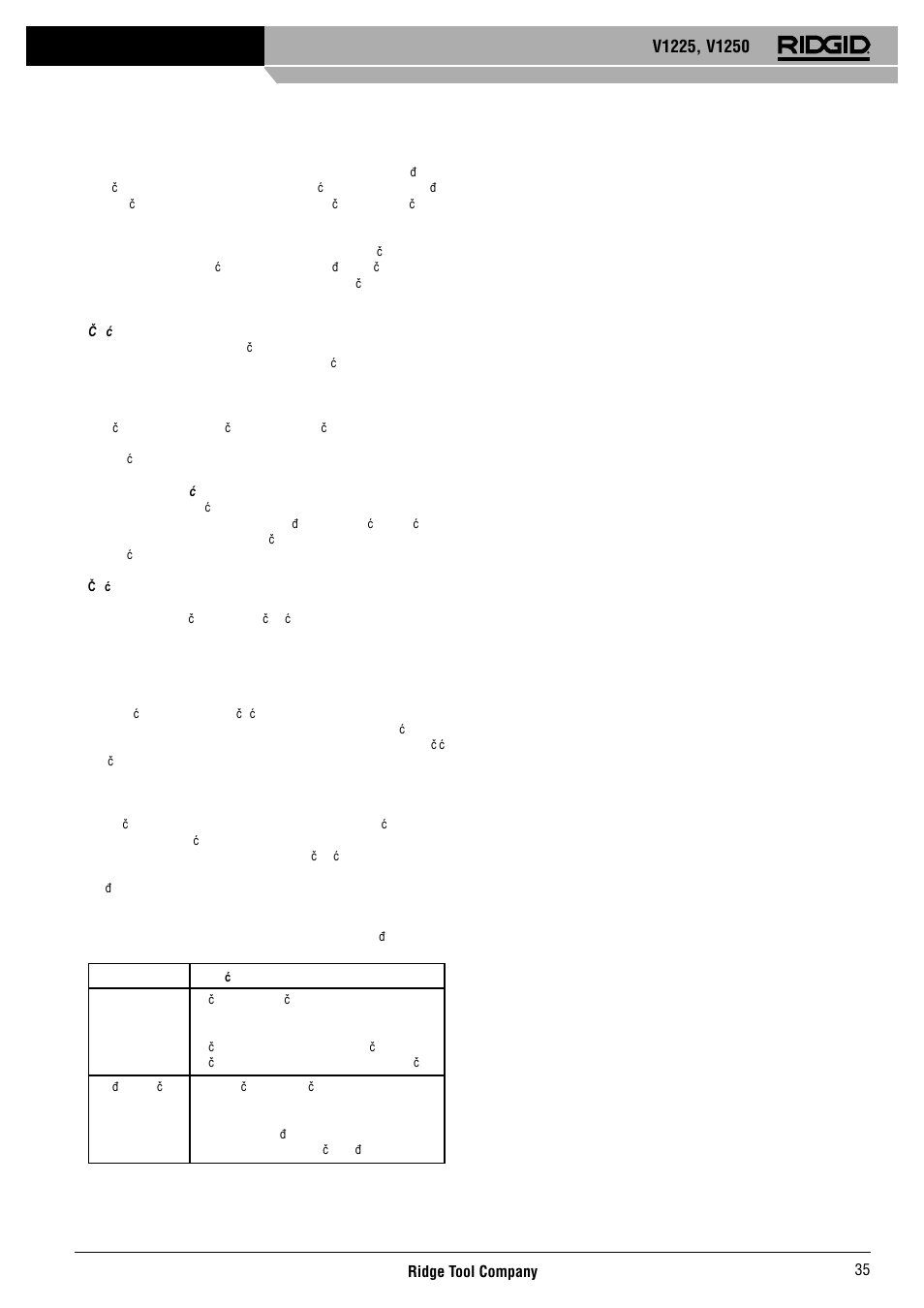 RIDGID V-1250 User Manual | Page 36 / 56