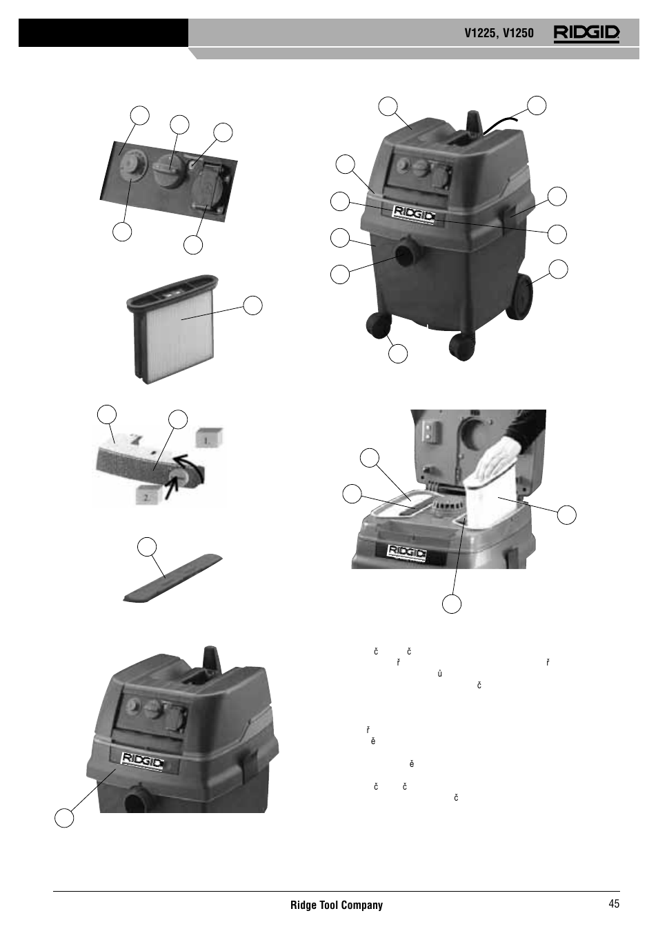 RIDGID V-1250 User Manual | Page 46 / 56