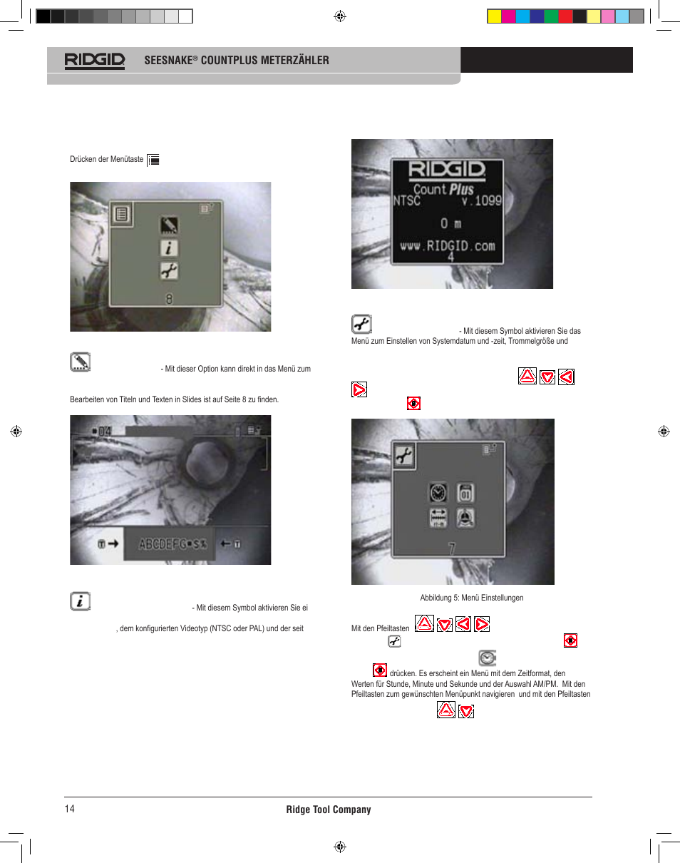 Systemeinstellungen | RIDGID CountPlus User Manual | Page 16 / 204