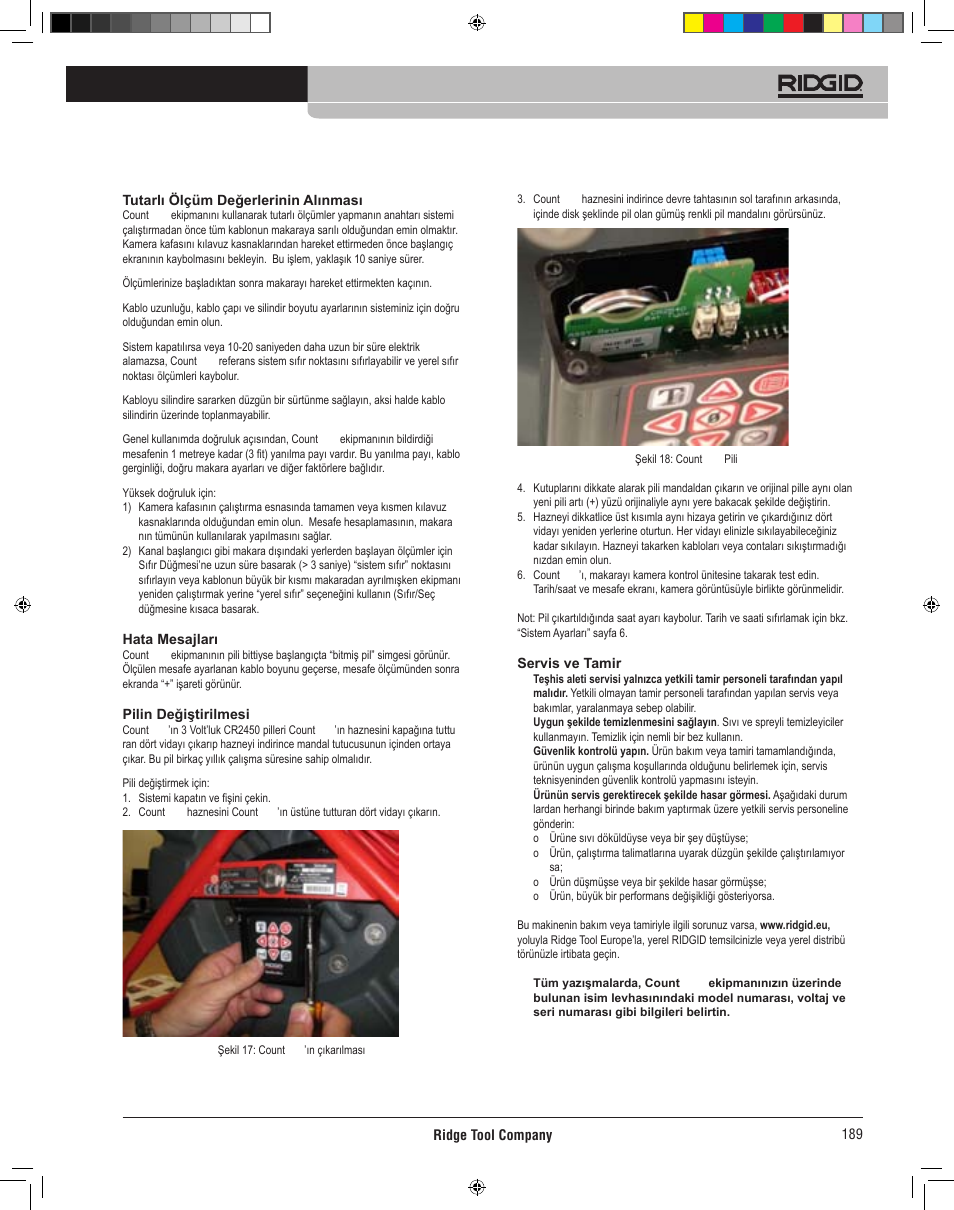 RIDGID CountPlus User Manual | Page 191 / 204