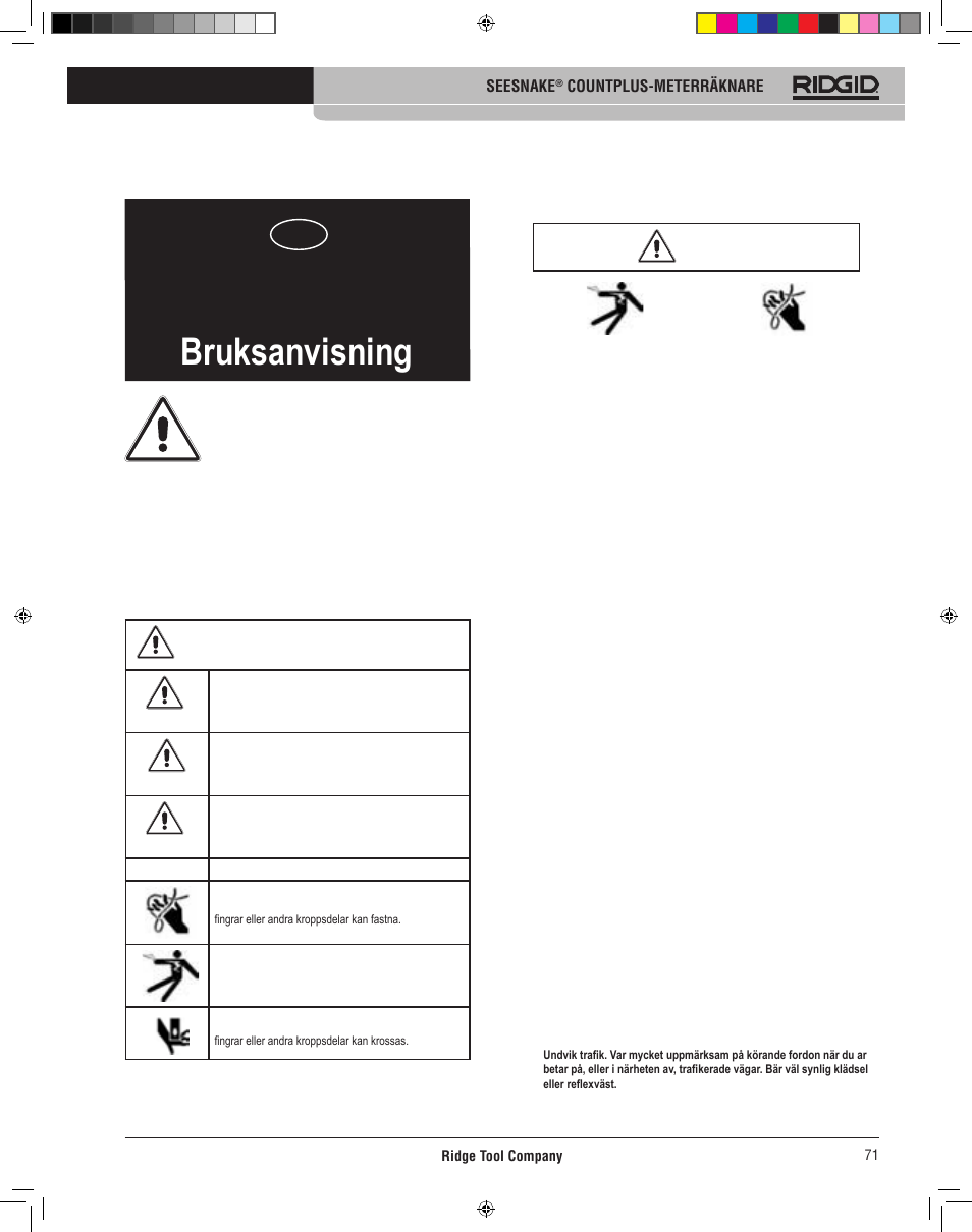 Seesnake, Bruksanvisning, Count plus -meterräknare | RIDGID CountPlus User Manual | Page 73 / 204