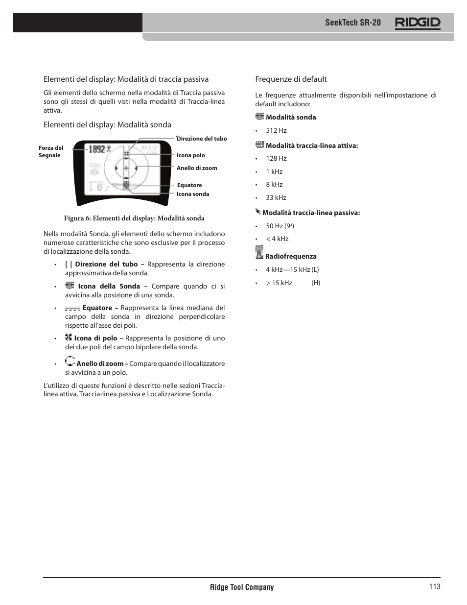 RIDGID SeekTech SR-20 User Manual | Page 114 / 301