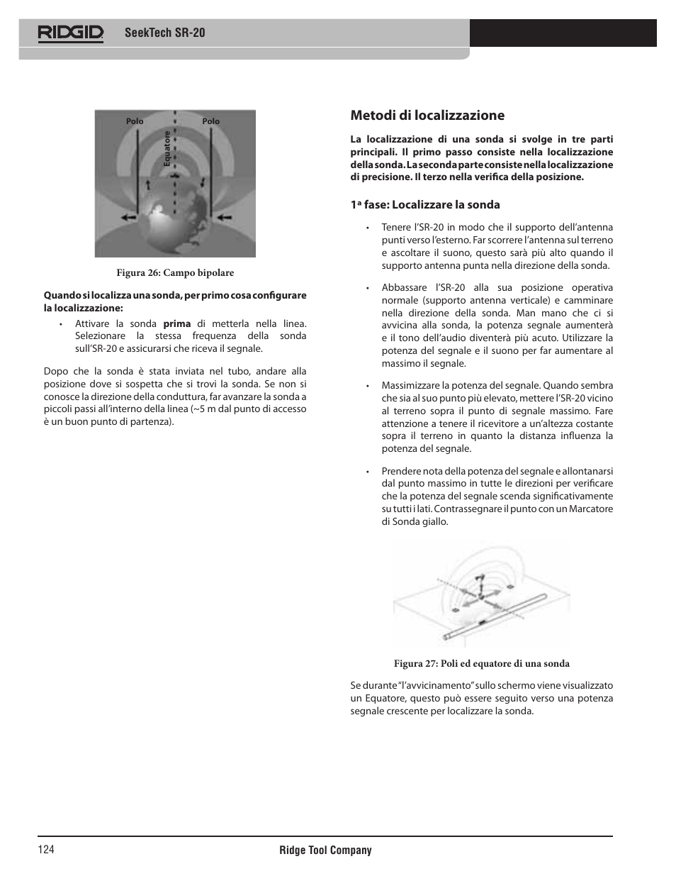 Metodi di localizzazione | RIDGID SeekTech SR-20 User Manual | Page 125 / 301
