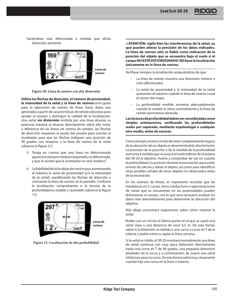 RIDGID SeekTech SR-20 User Manual | Page 146 / 301