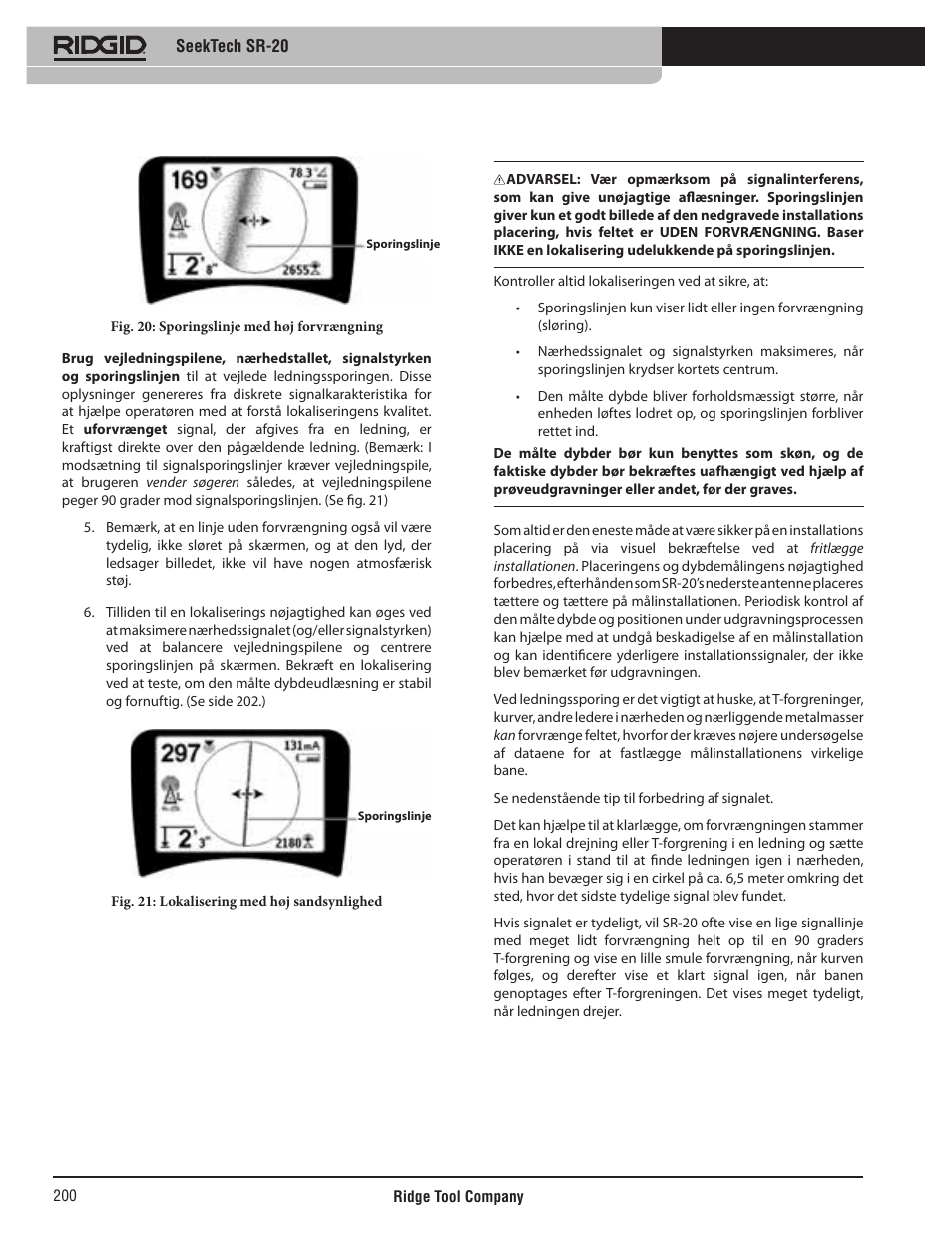 RIDGID SeekTech SR-20 User Manual | Page 201 / 301