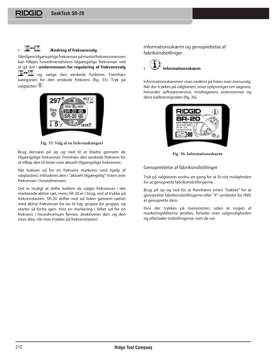 RIDGID SeekTech SR-20 User Manual | Page 213 / 301