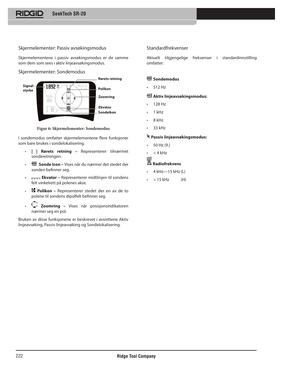 RIDGID SeekTech SR-20 User Manual | Page 223 / 301