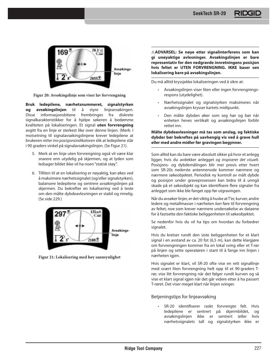 RIDGID SeekTech SR-20 User Manual | Page 228 / 301