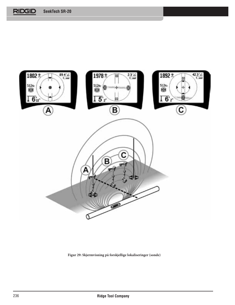 Seektech sr-20 | RIDGID SeekTech SR-20 User Manual | Page 237 / 301