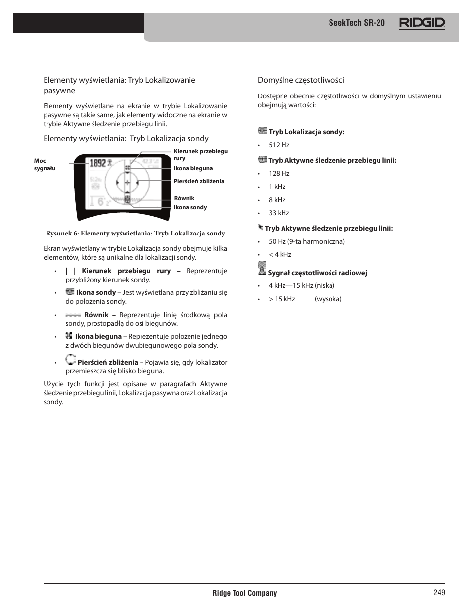 RIDGID SeekTech SR-20 User Manual | Page 250 / 301
