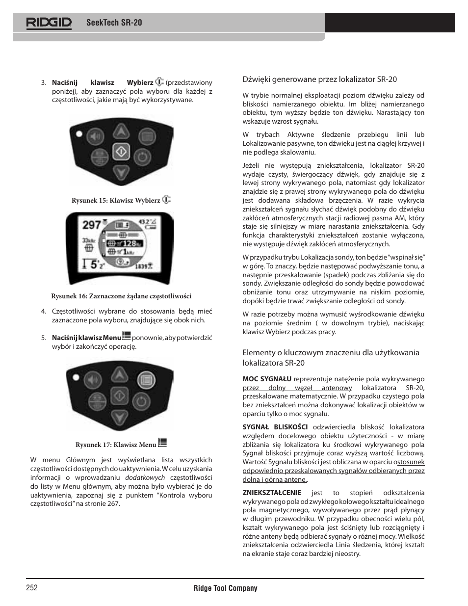 RIDGID SeekTech SR-20 User Manual | Page 253 / 301