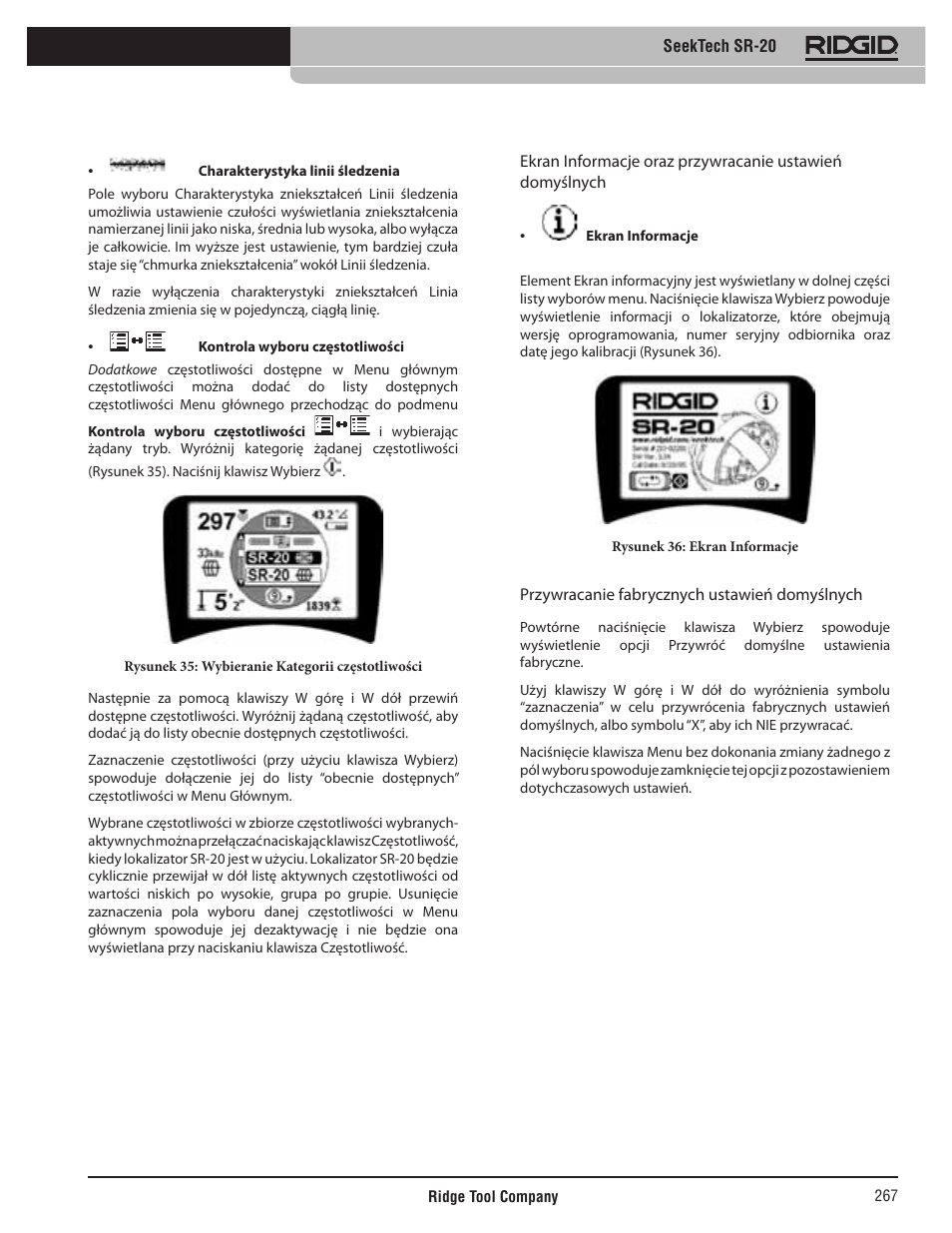 RIDGID SeekTech SR-20 User Manual | Page 268 / 301