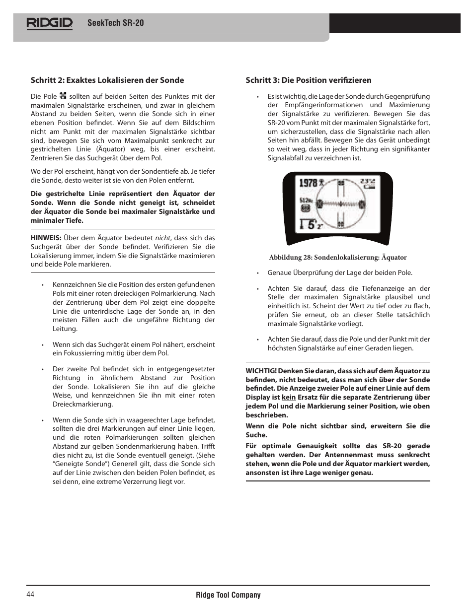 RIDGID SeekTech SR-20 User Manual | Page 45 / 301