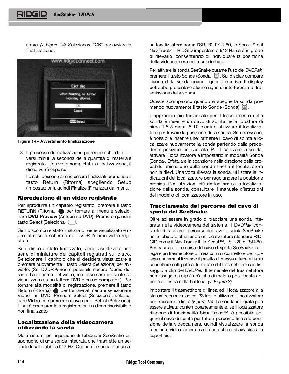 RIDGID SeeSnake DVDPak User Manual | Page 116 / 359