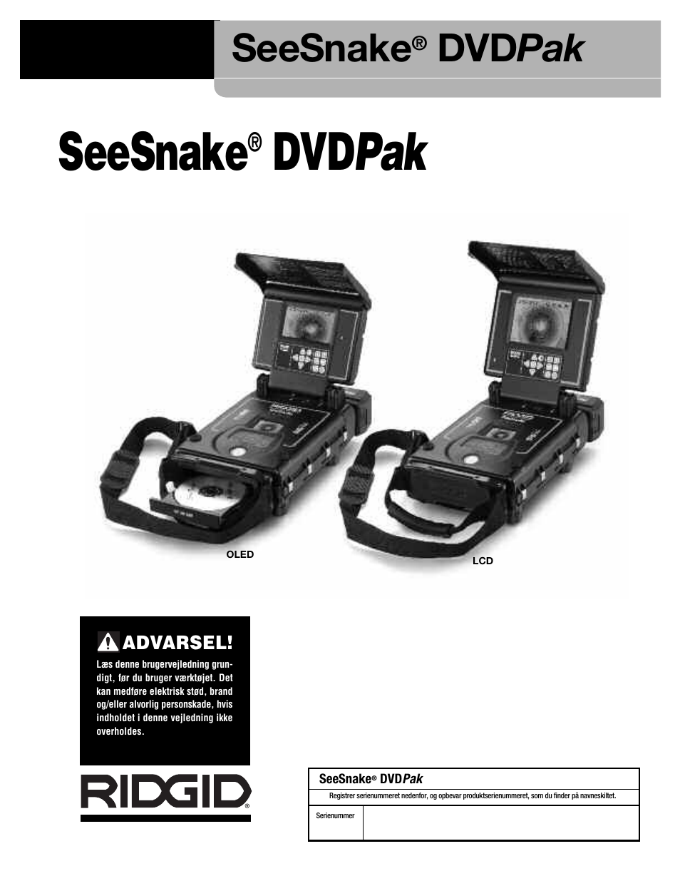 Seesnake, Dvd pak, Dvdpak | RIDGID SeeSnake DVDPak User Manual | Page 135 / 359