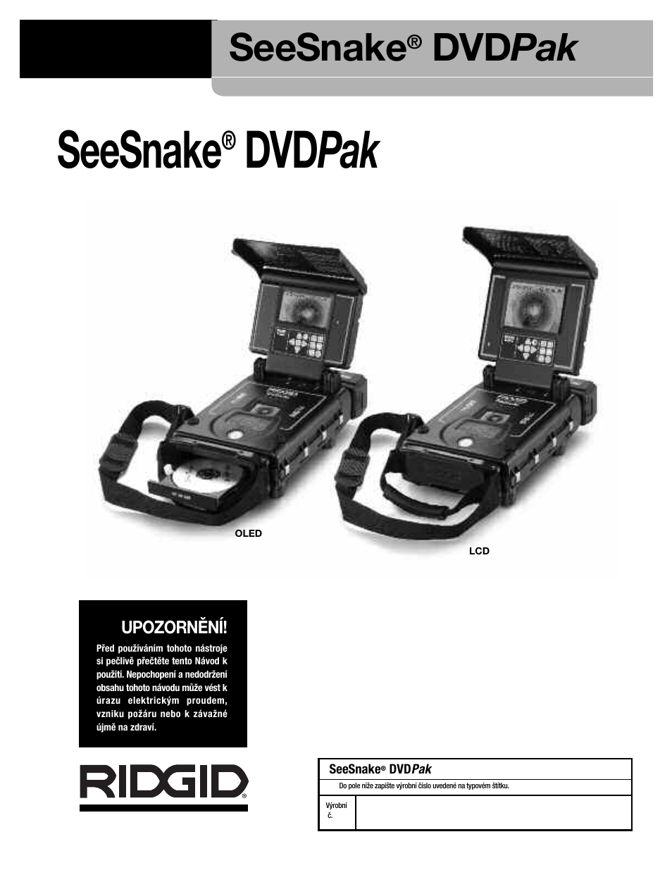 Seesnake, Dvdpak | RIDGID SeeSnake DVDPak User Manual | Page 231 / 359