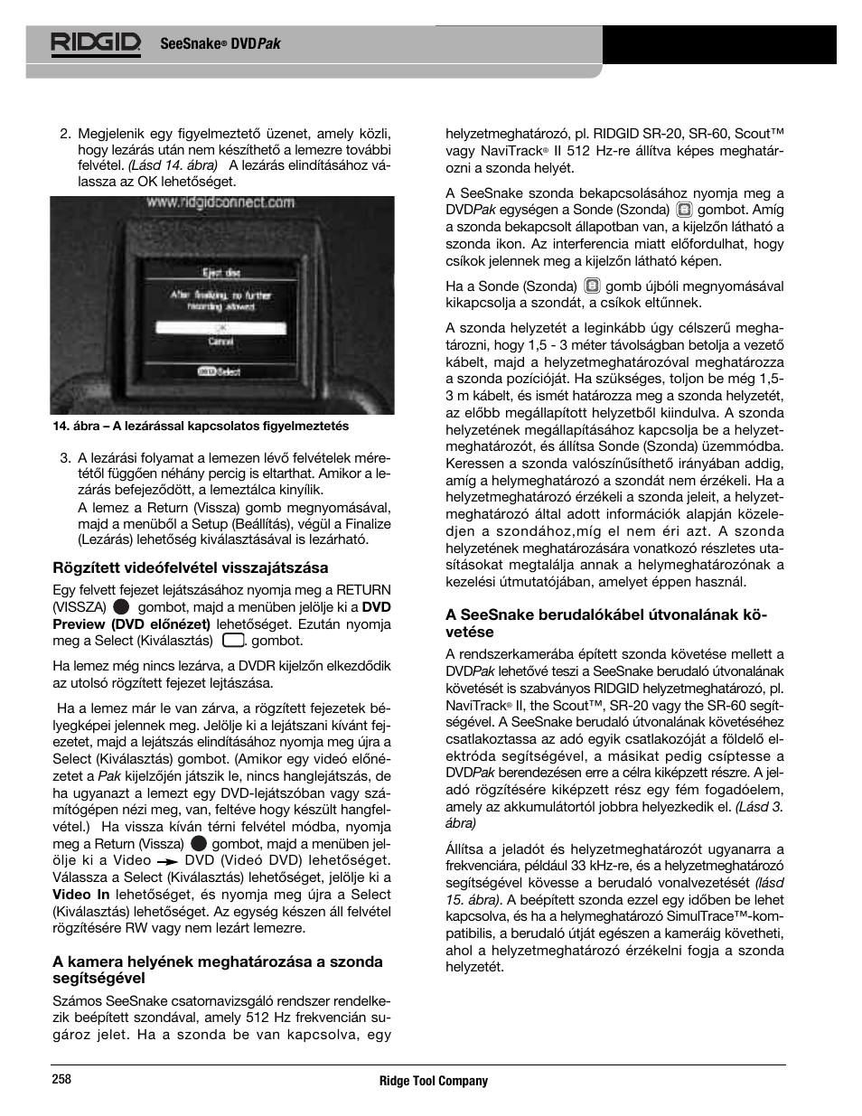 RIDGID SeeSnake DVDPak User Manual | Page 260 / 359