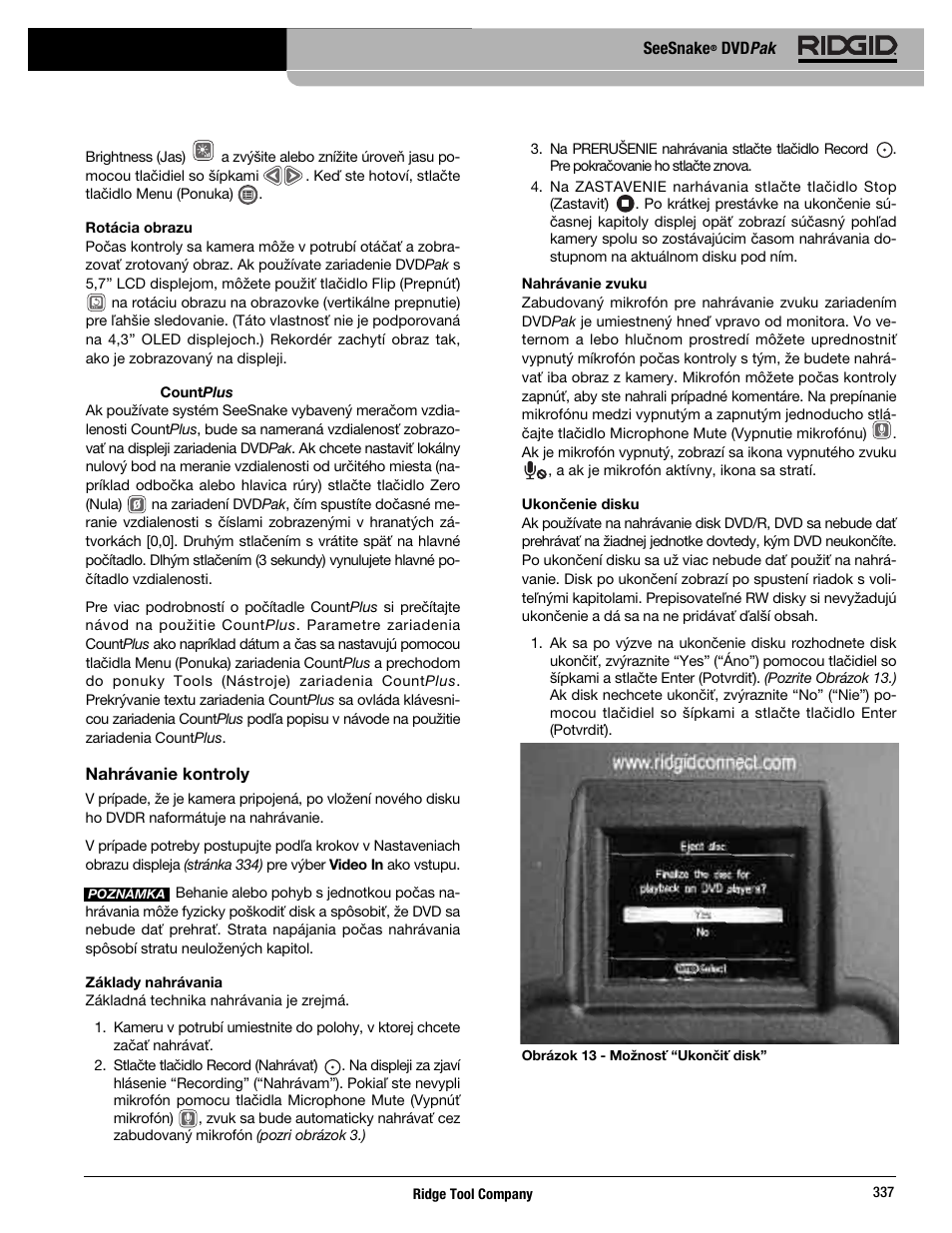 RIDGID SeeSnake DVDPak User Manual | Page 339 / 359