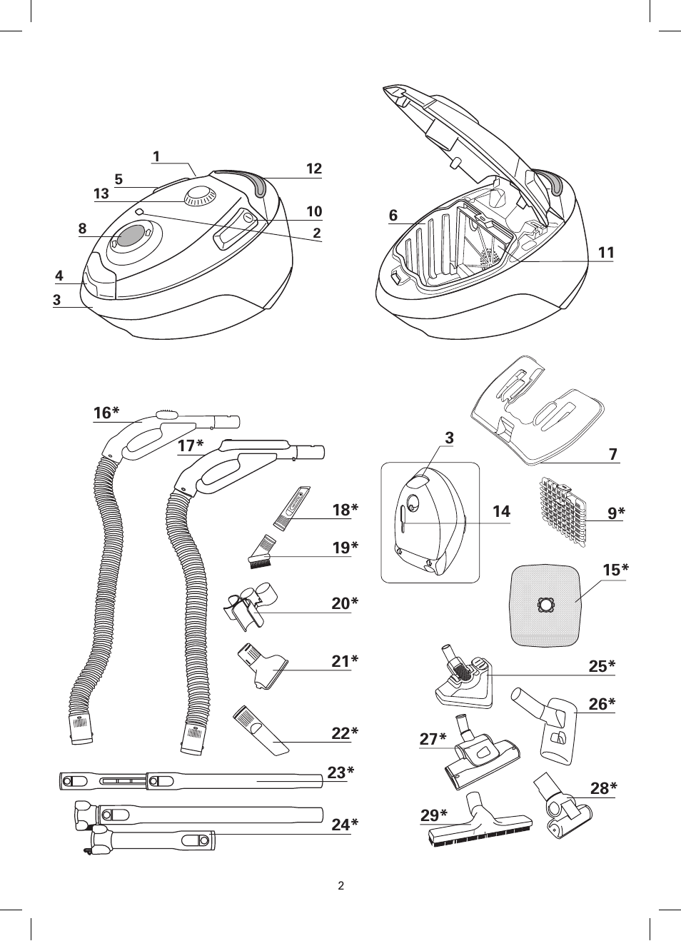 ROWENTA SILENCE FORCE COMPACT RO4449 User Manual | Page 2 / 46
