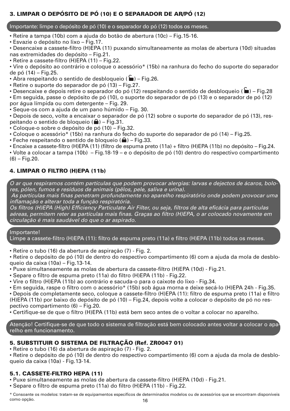 ROWENTA COMPACTEO CYCLONIC RO3449 User Manual | Page 21 / 56