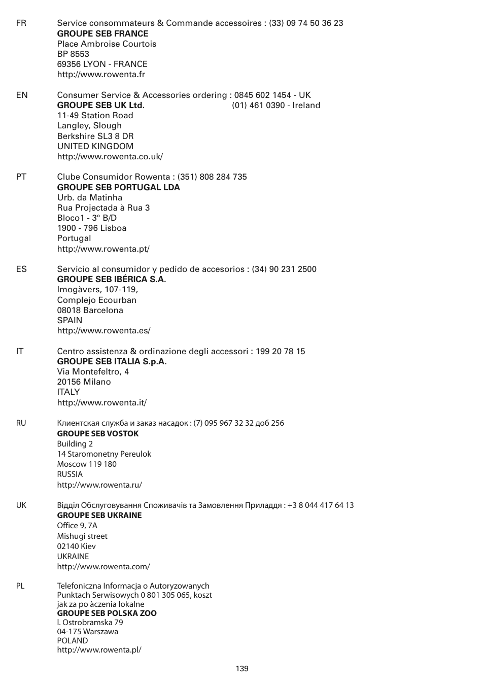 ROWENTA COMPACTEO CYCLONIC RO3449 User Manual | Page 54 / 56