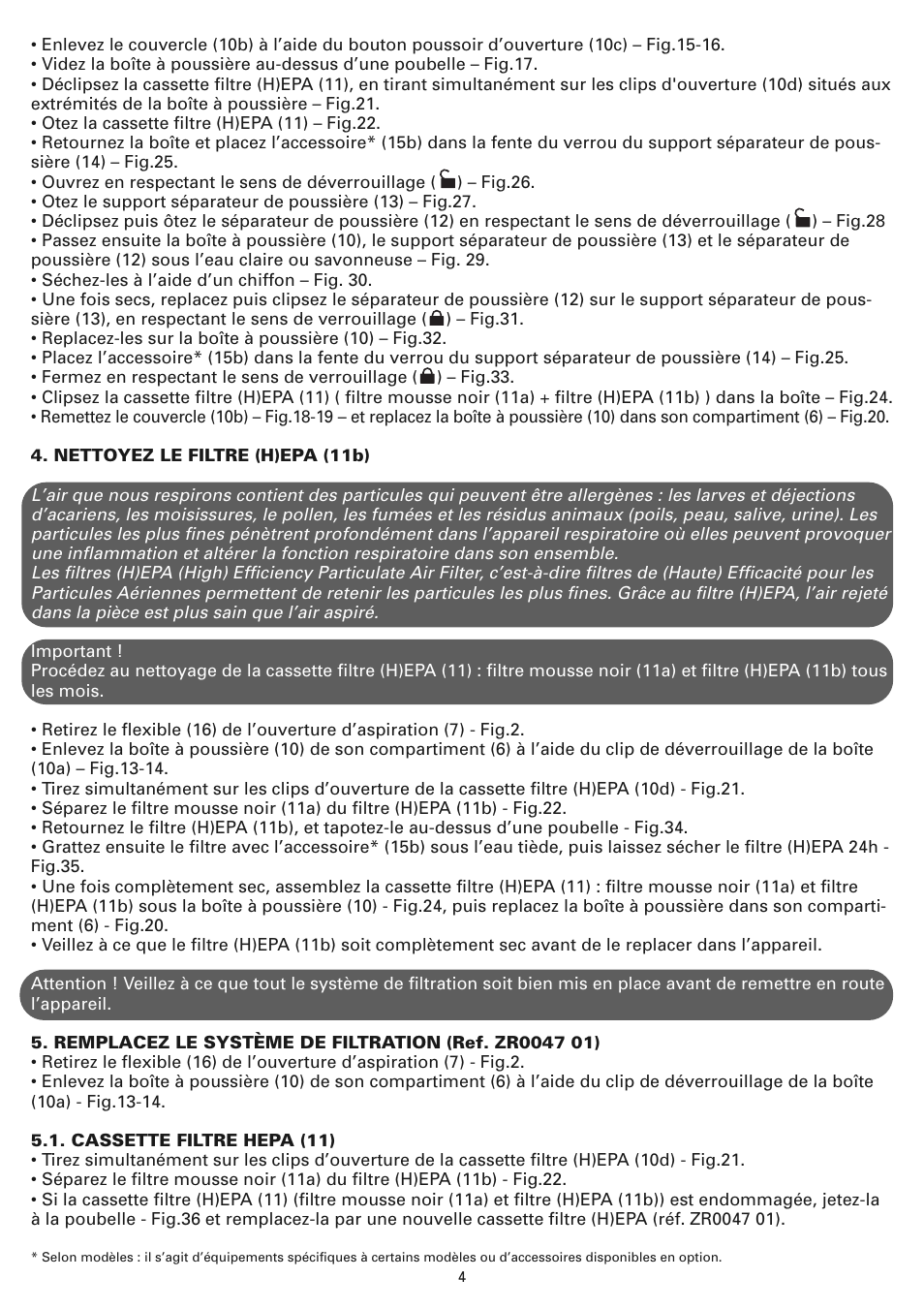 ROWENTA COMPACTEO CYCLONIC RO3449 User Manual | Page 9 / 56