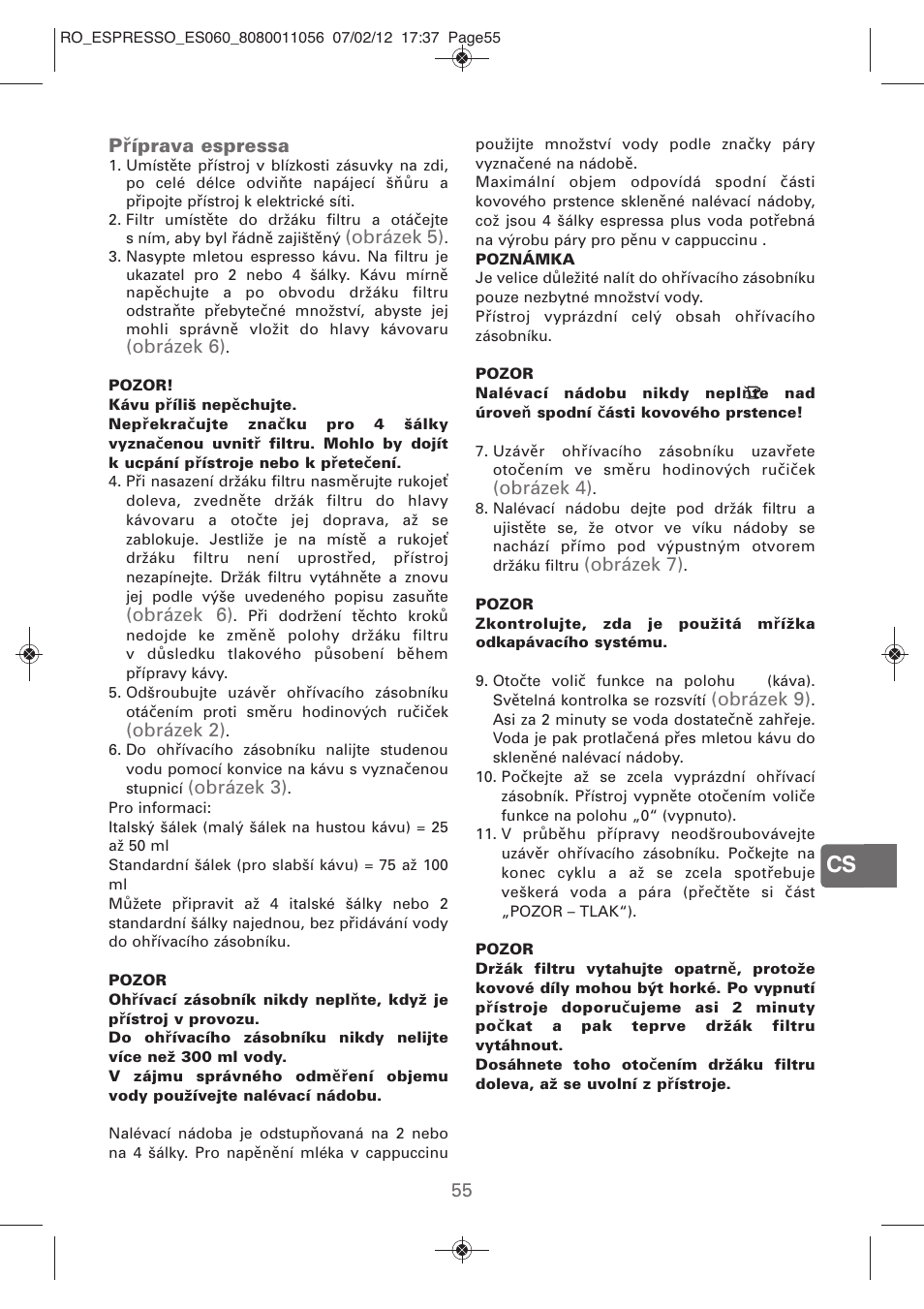 ROWENTA ESPRESSO ES060 User Manual | Page 53 / 82