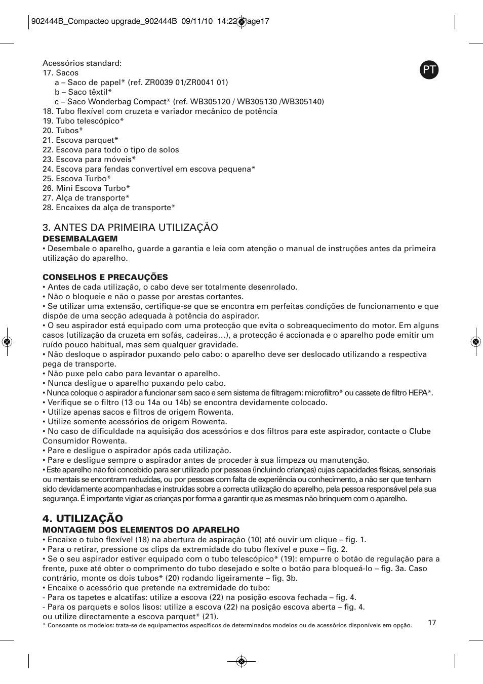 ROWENTA COMPACTEO RO1783 User Manual | Page 21 / 111