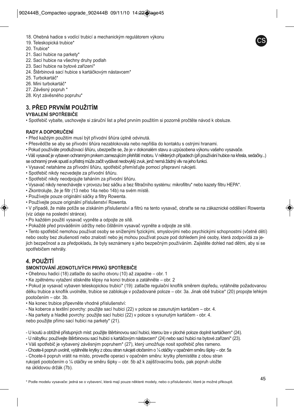 ROWENTA COMPACTEO RO1783 User Manual | Page 49 / 111