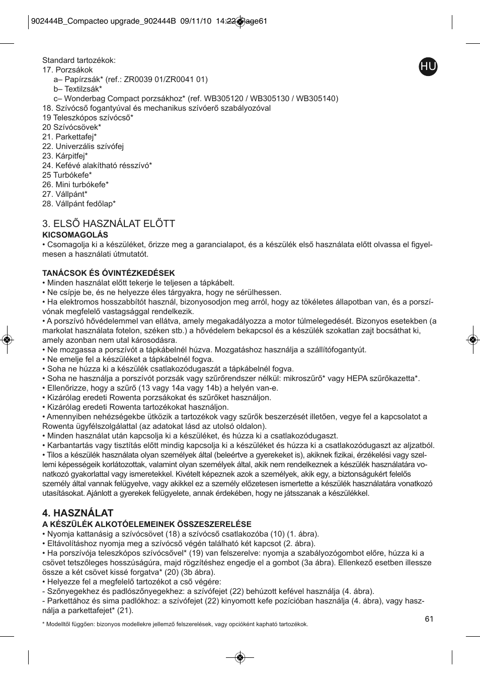 ROWENTA COMPACTEO RO1783 User Manual | Page 65 / 111