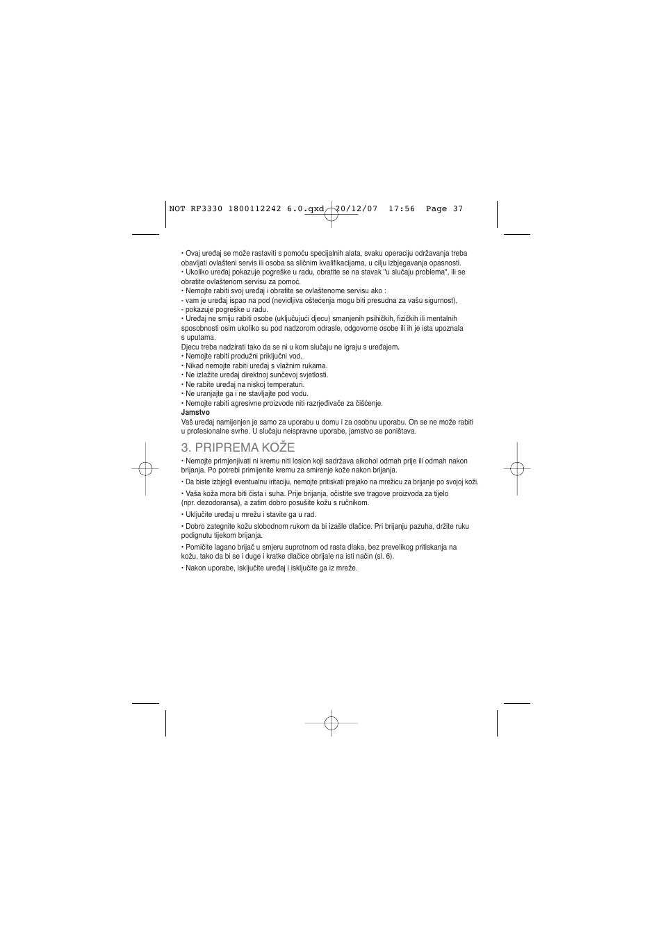 Priprema kože | ROWENTA LISSEA RF3330 User Manual | Page 41 / 76