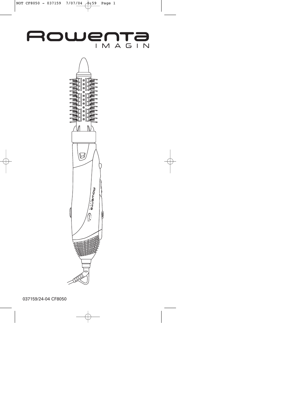 ROWENTA IMAGIN HAIR BRUSH CF8050 User Manual | 27 pages