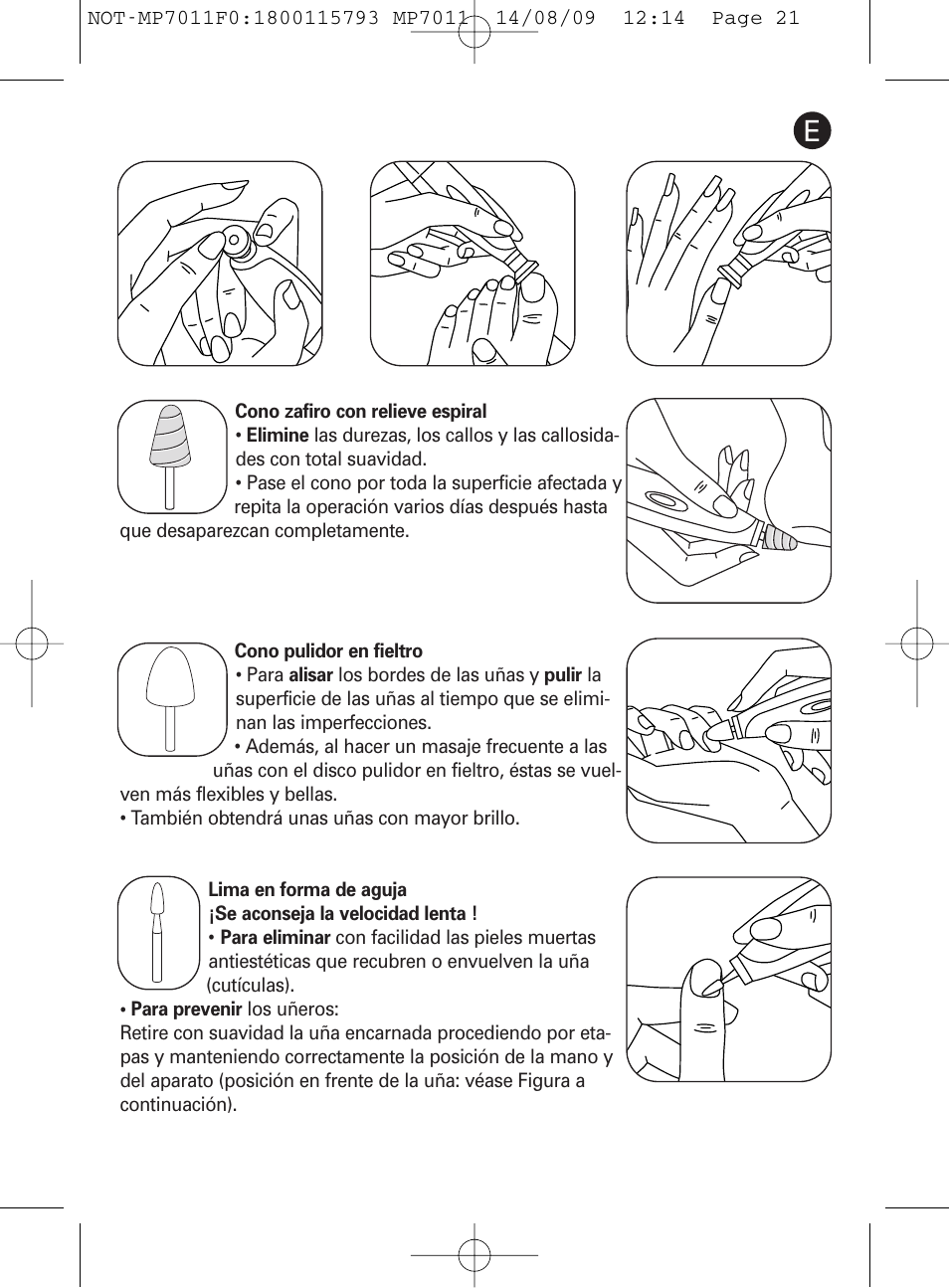 ROWENTA MANEIS MP7010 User Manual | Page 21 / 48