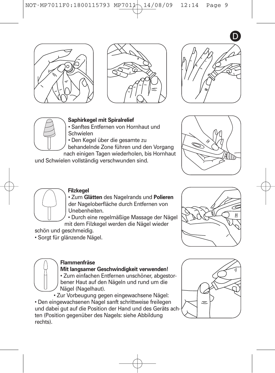 ROWENTA MANEIS MP7010 User Manual | Page 9 / 48