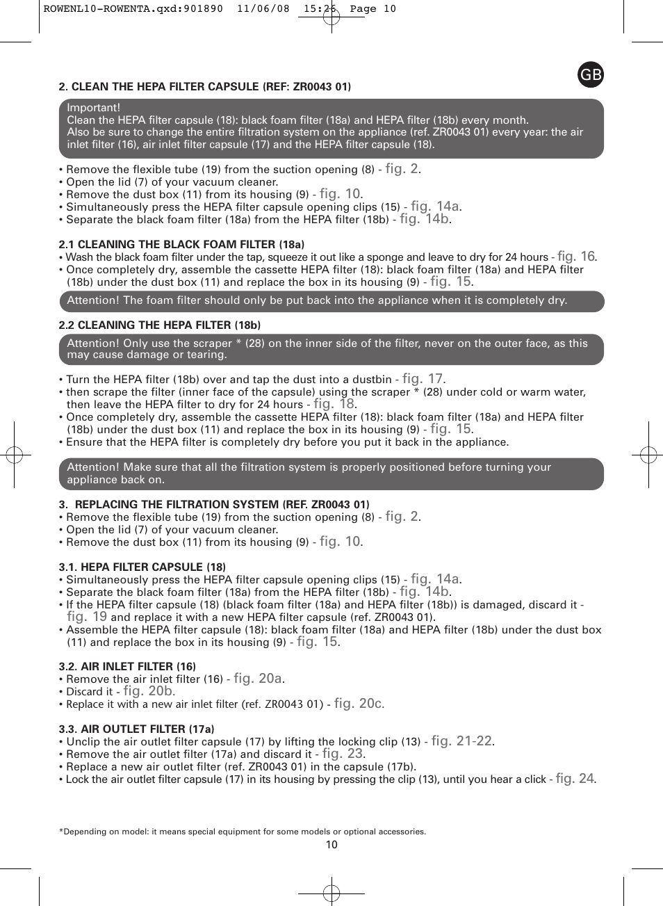 ROWENTA COSMO RO3623 User Manual | Page 14 / 122