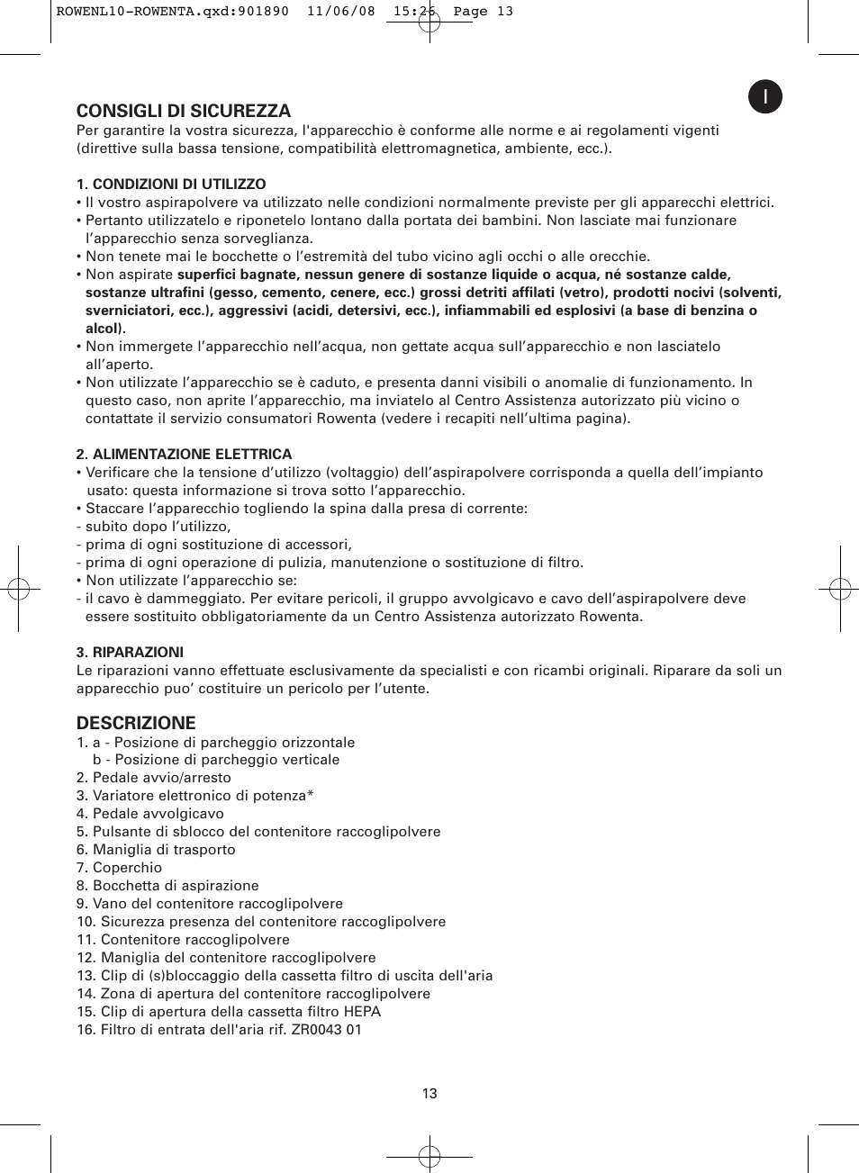 ROWENTA COSMO RO3623 User Manual | Page 17 / 122